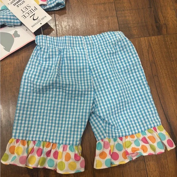 NWT Rare Editions Easter Bunny Polka Dot Baby Girl Set, 9 Months - Picture 7 of 10